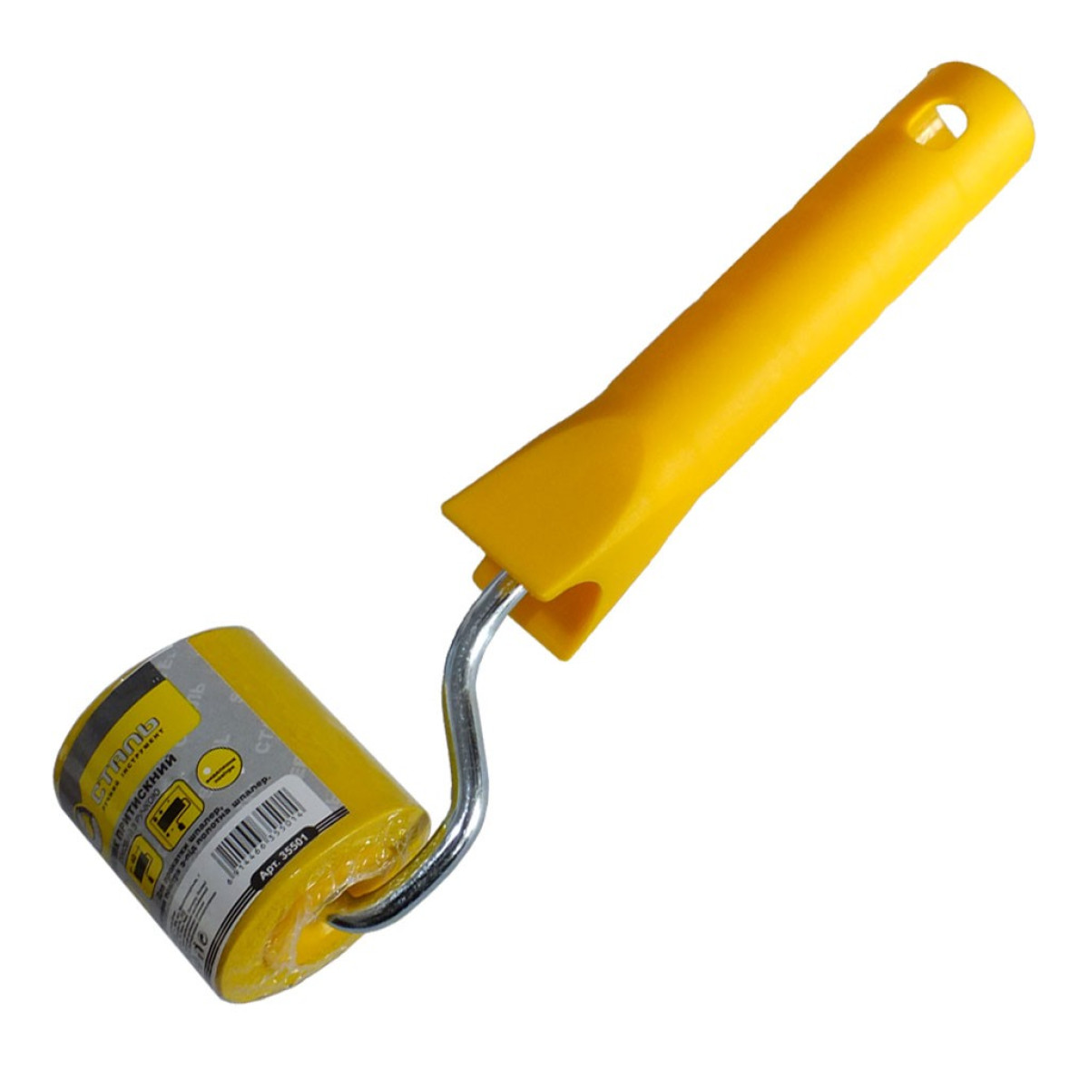 Wałek dociskowy do tapet STAL 35501 z uchwytem 6×40 mm